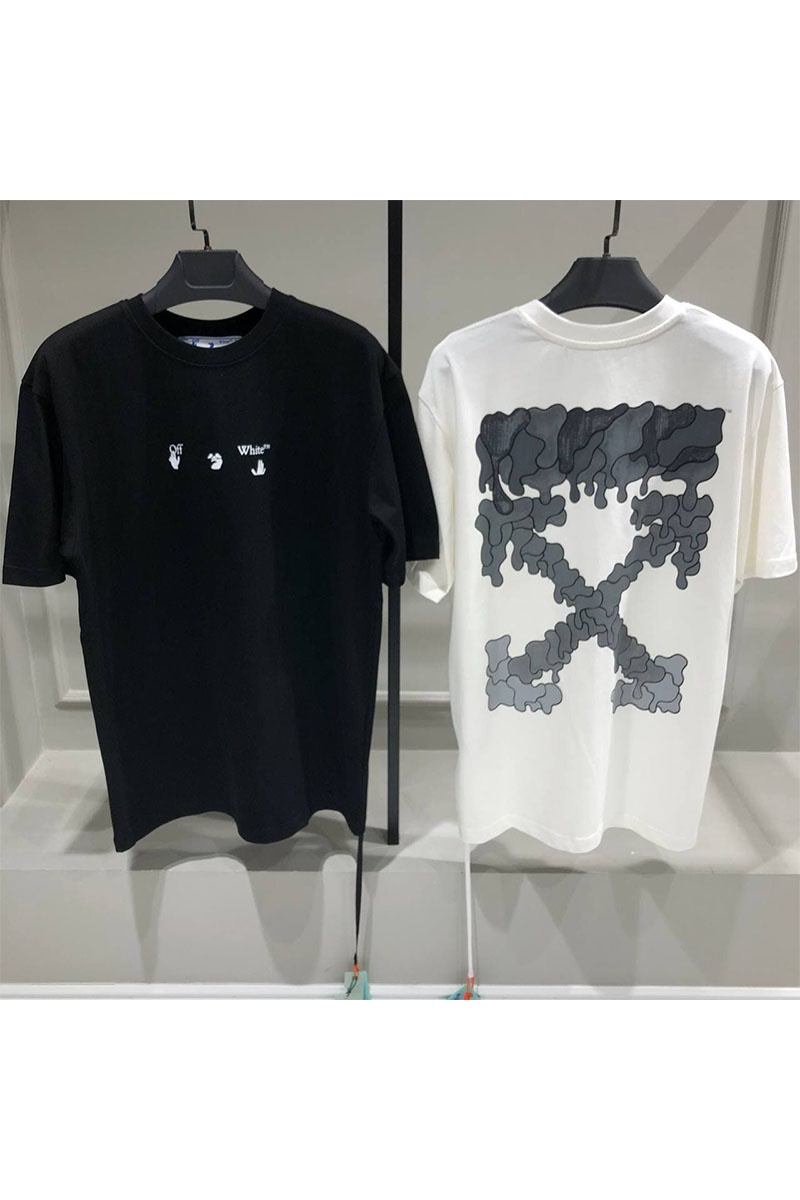 Off-White Белая оверсайз футболка 21SS Black Marker
