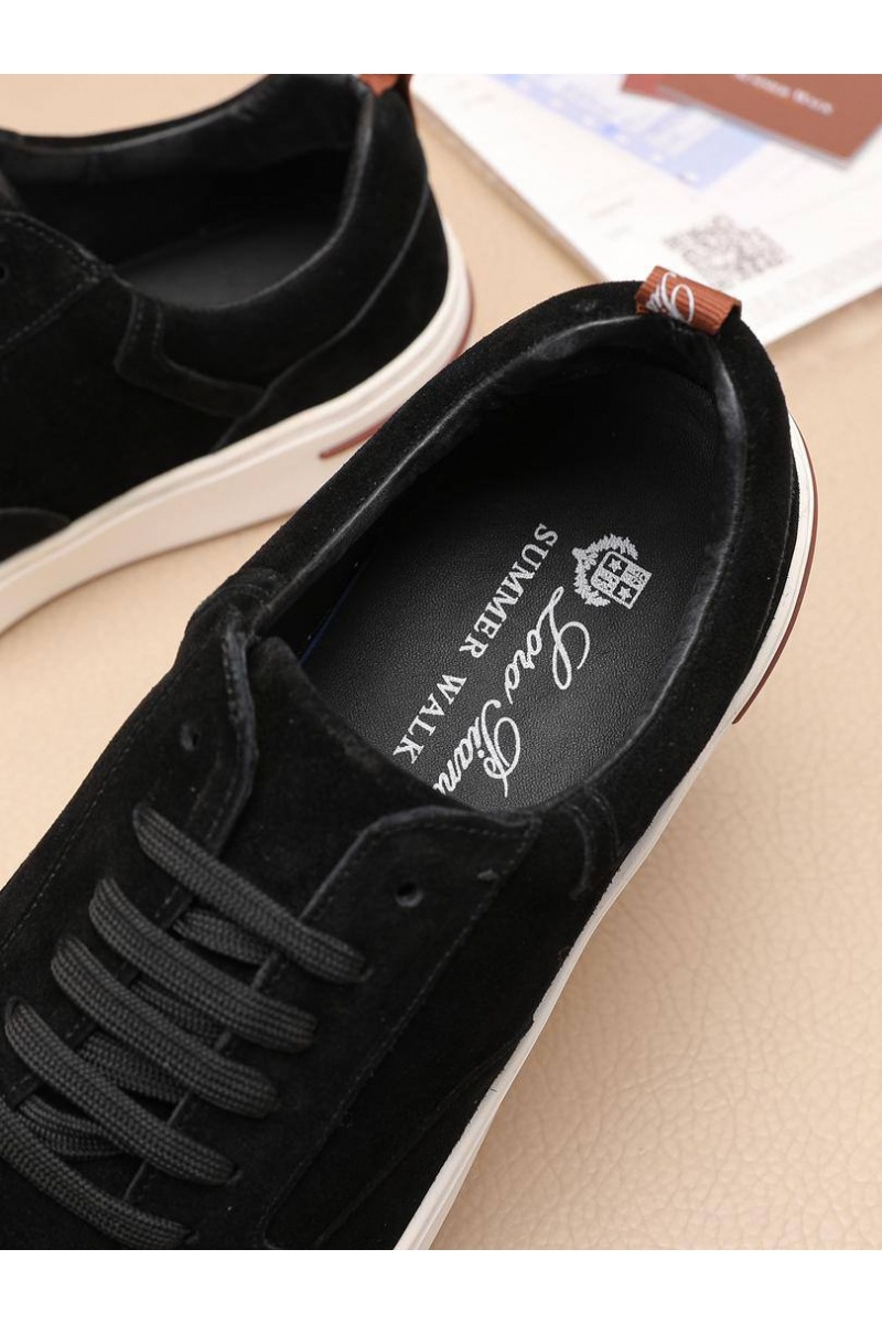 Loro Piana Мужские замшевые кроссовки Newport - Black