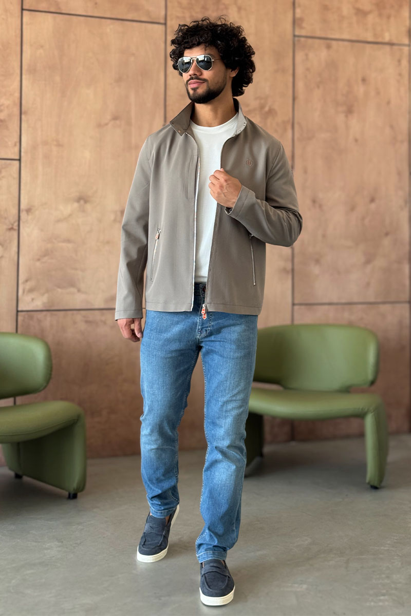 Hermes Мужская серая куртка 