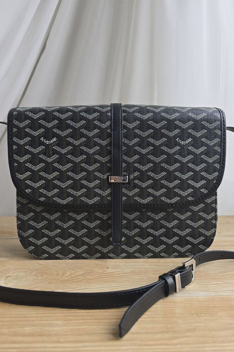 Designer Clothing Кожаная сумка Goyard Belvedere MM 27x21 см