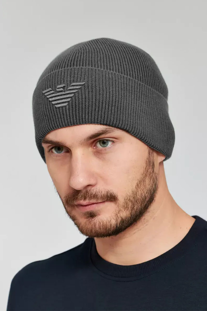 Emporio Armani EA7 Шапка серого цвета 