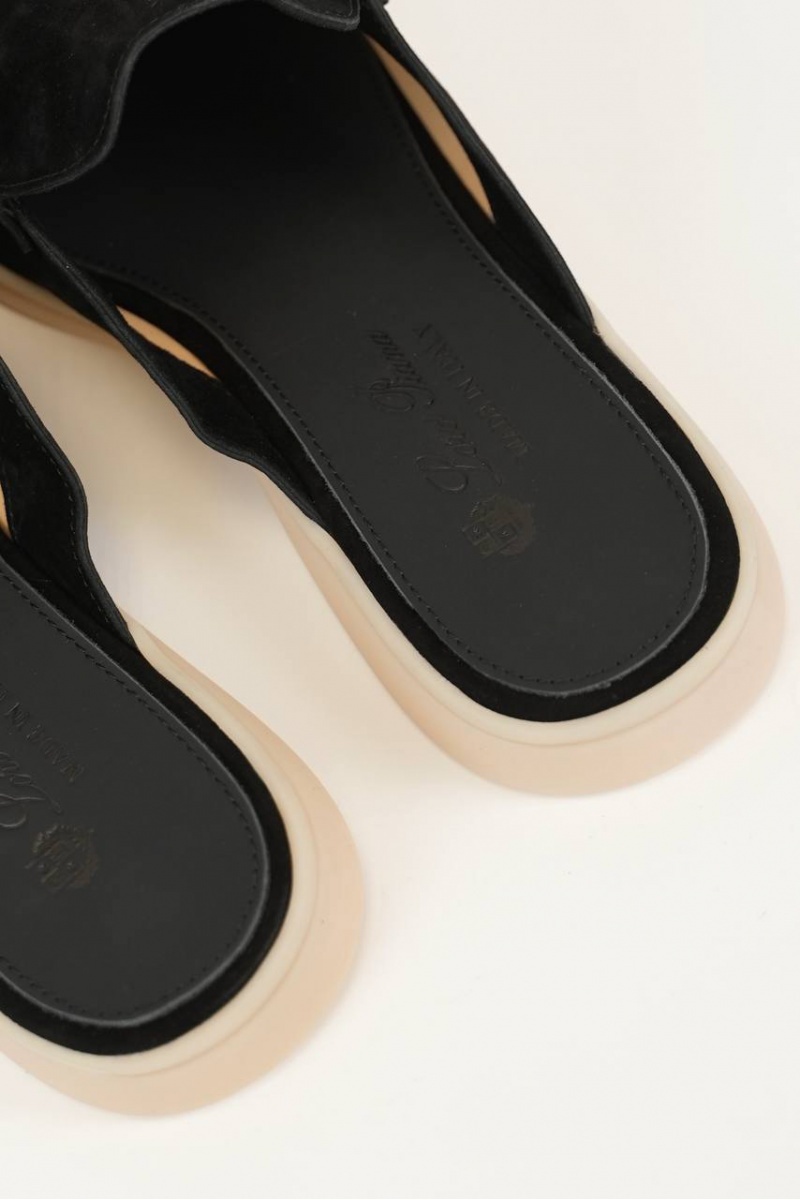 Loro Piana Мужские замшевые лоферы-сабо