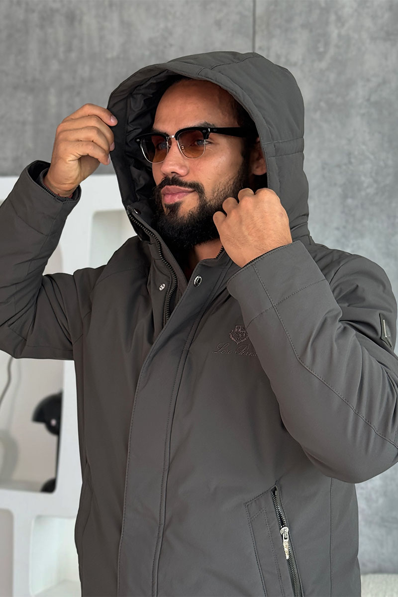 Loro Piana Мужская парка цвета хаки