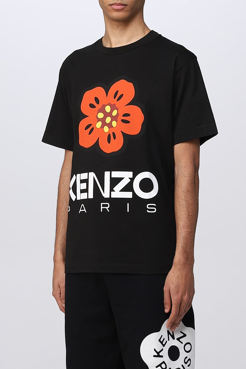Kenzo Чёрная футболка Boke Flower graphic print 