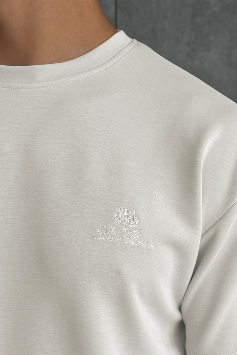 Loro Piana Мужская бежевая футболка 
