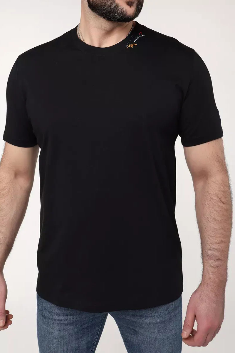 Paul & Shark Мужская футболка logo-patch - Black 