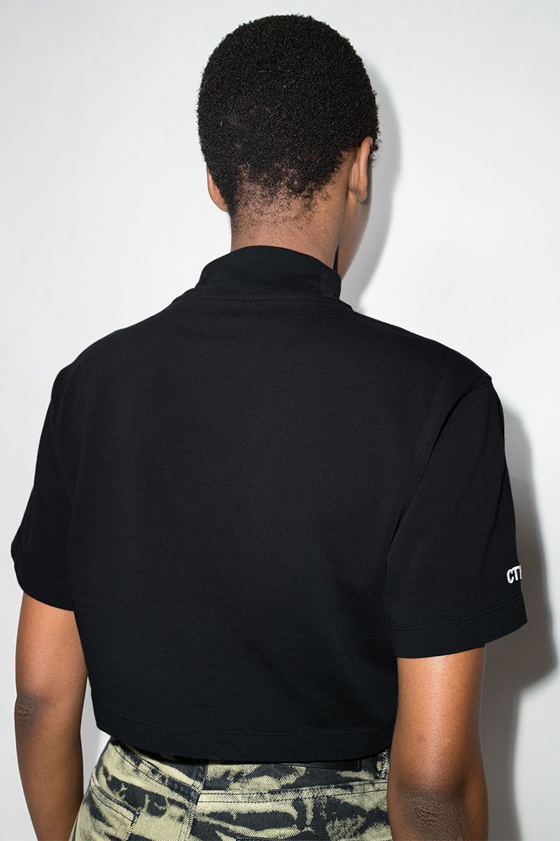Heron Preston Чёрная футболка СТИЛЬ-logo cropped