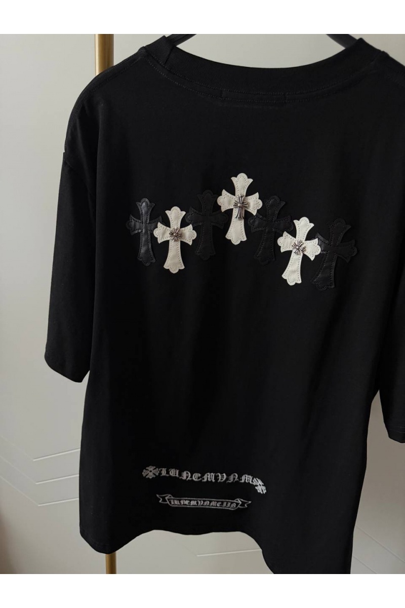 Chrome Hearts Женская оверсайз футболка чёрного цвета premium