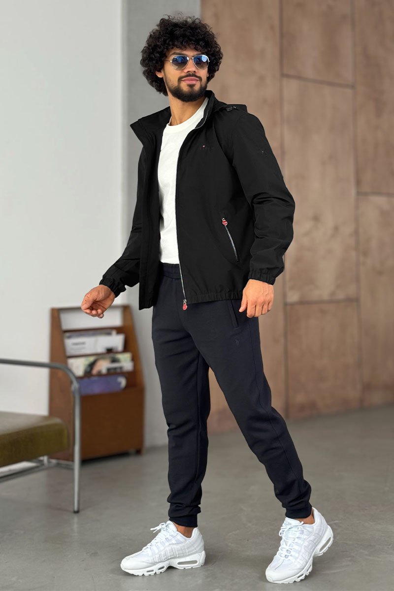 Kiton Мужская чёрная ветровка 
