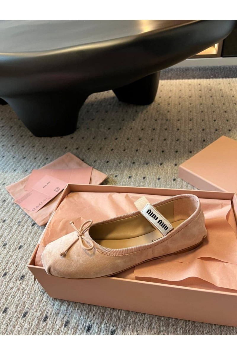 MIU MIU Женские замшевые балетки premium