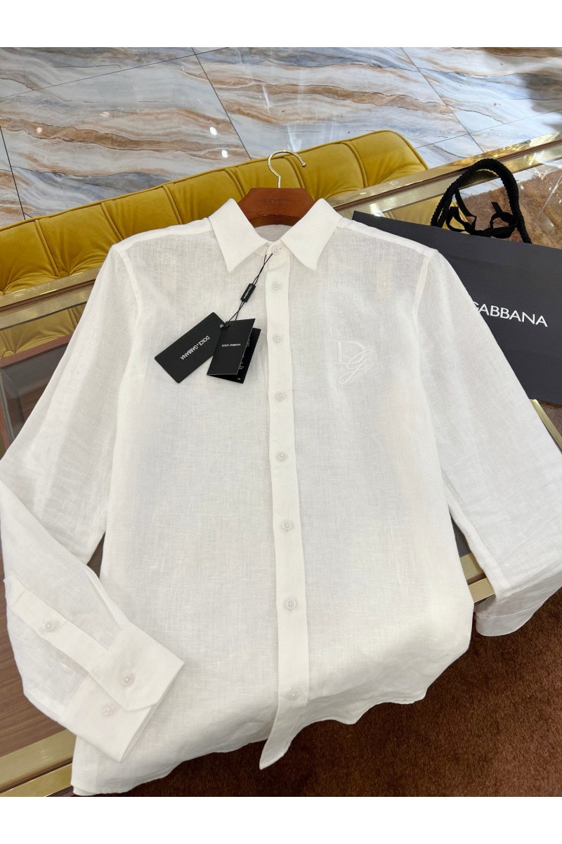 Dоlсе & Gаbbаnа Льняная рубашка Premium - White