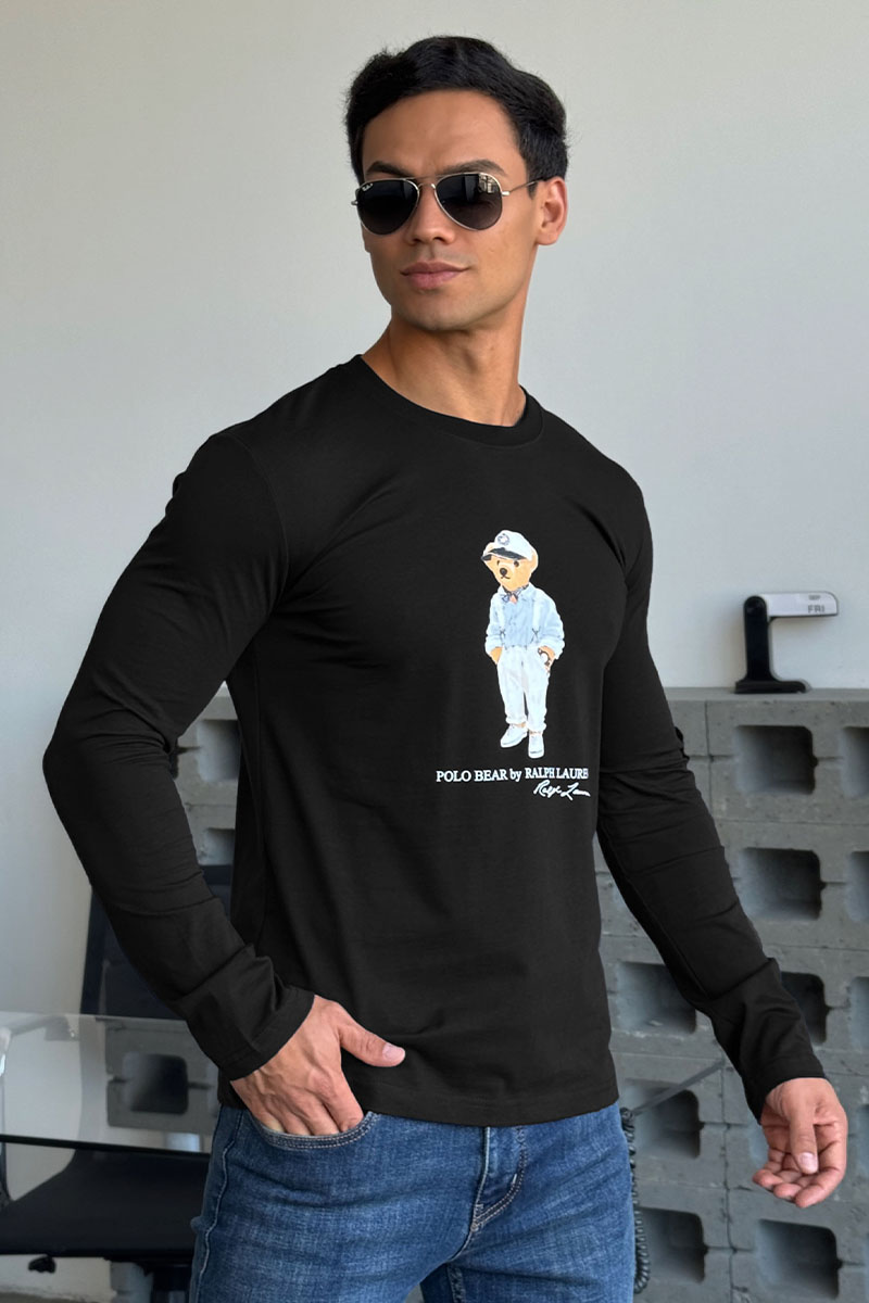 Polo Ralph Lauren Мужской лонгслив "Bear" - Black