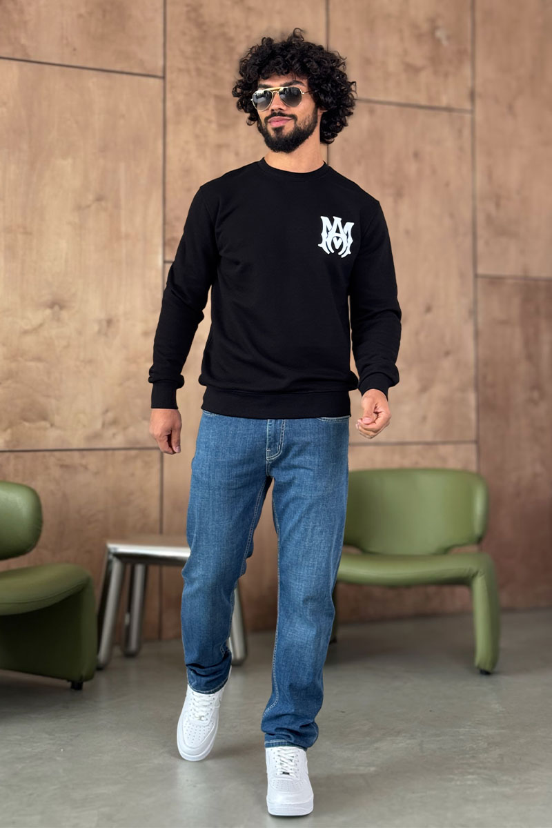 Amiri Чёрный мужской свитшот M.A. Core logo-print