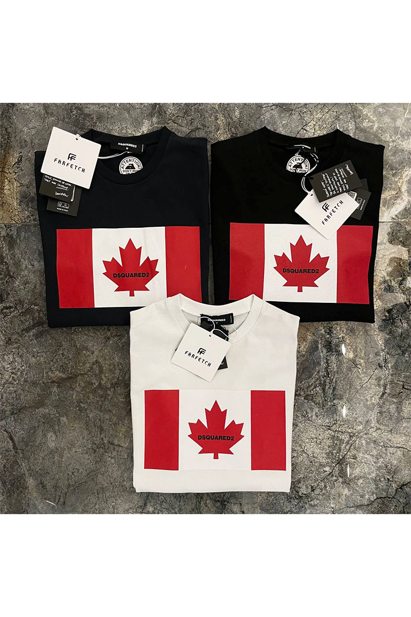 Dsquared2 Футболка чёрного цвета Flag of Canada