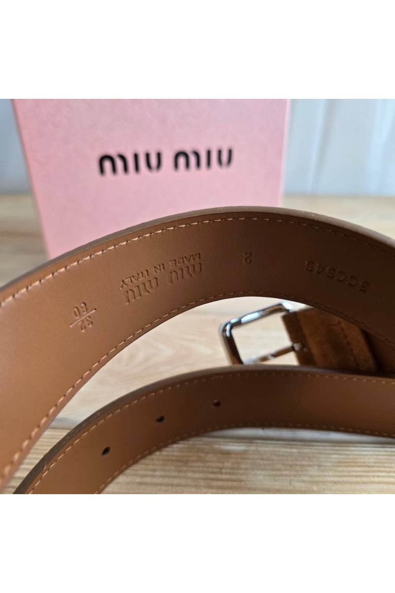 MIU MIU Замшевый ремень - длина 80 / 85 см