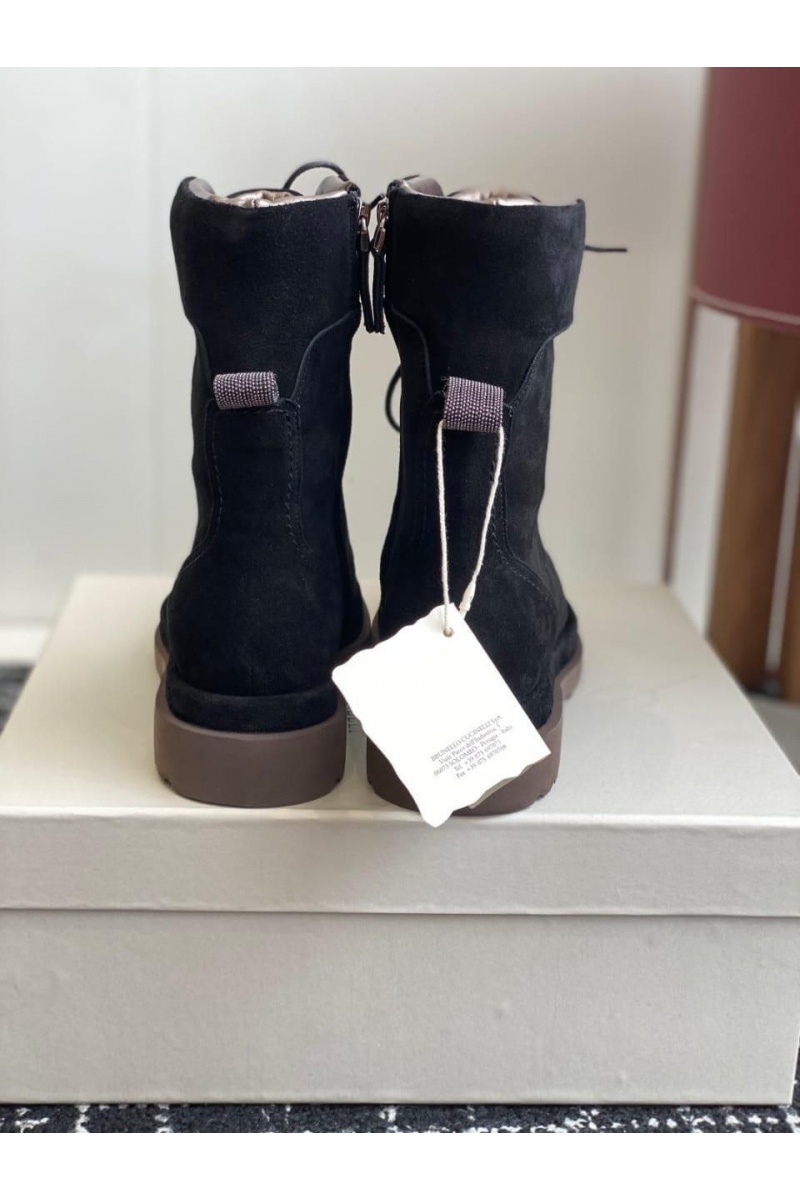 Designer Женские замшевые ботинки Premium - Black