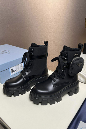 Кожаные женские ботинки premium - Black