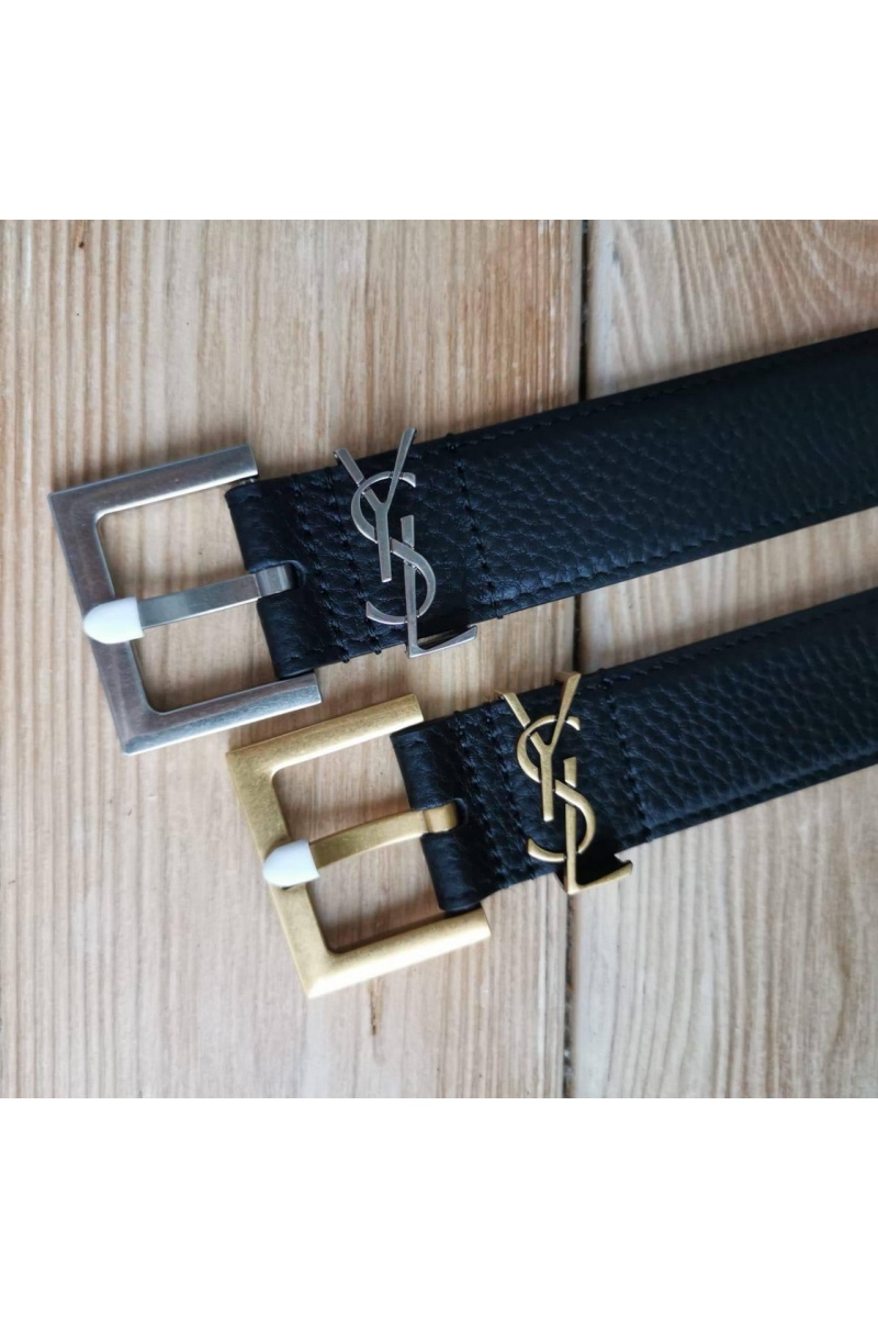 Yves Saint Laurent Кожаный ремень Cassandre (ширина 2 / 3 см)