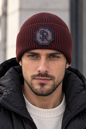 Шапка logo-embroidered - Burgundy