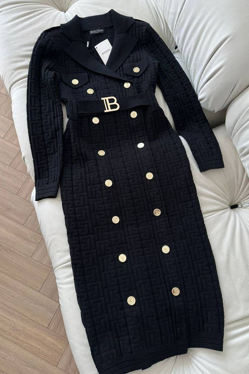 Balmain Женское бандажное платье с ремнем Balmain