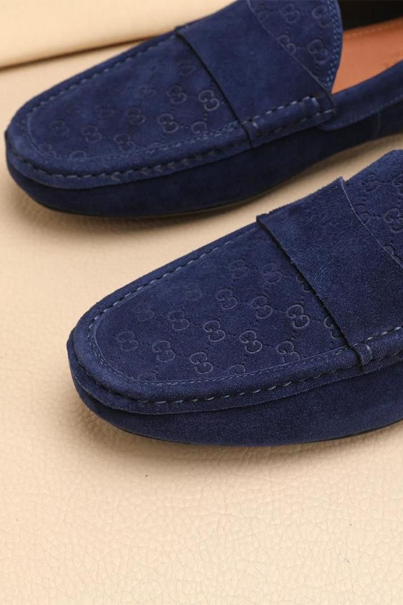 Gucci Мужские замшевые мокасины GG monogram