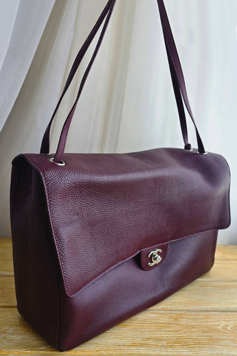 Chаnеl Кожаная сумка Maxi Flap 38x23 см