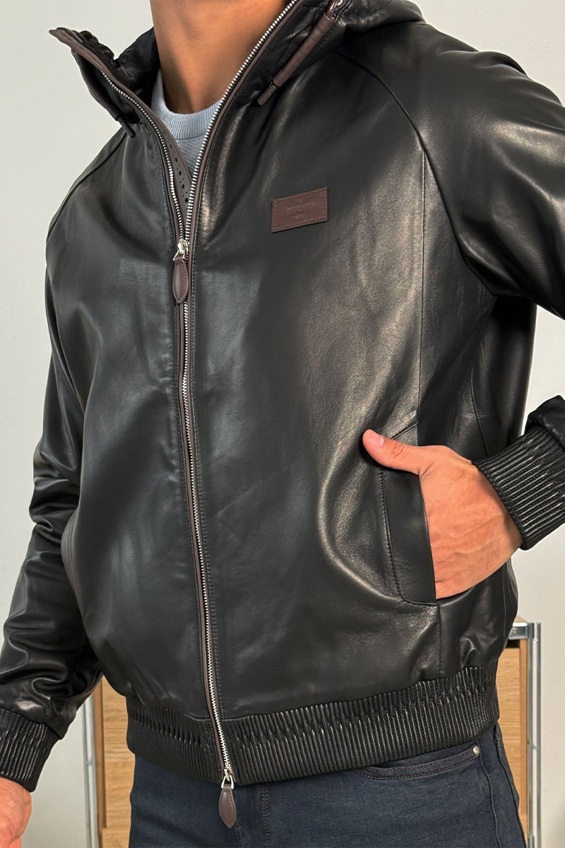 Designer Clothing Мужская кожаная куртка Berluti Premium