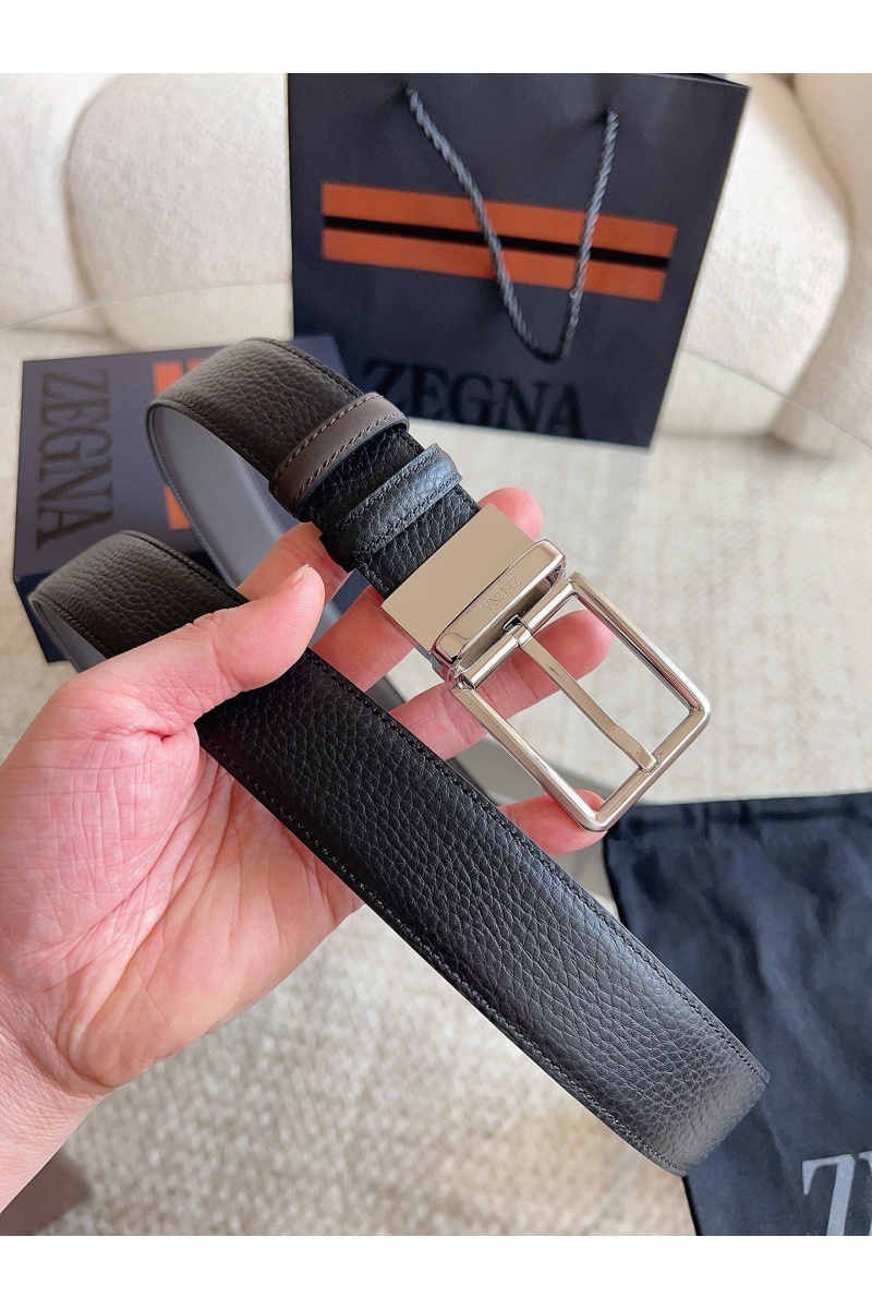 Zegna Двусторонний кожаный ремень premium
