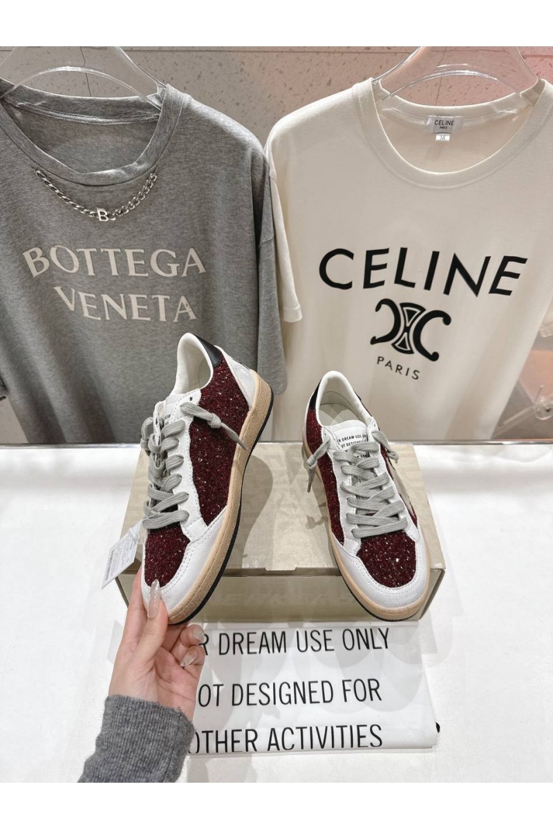Designer Clothing Женские кожаные кроссовки Golden Goose Super Star premium