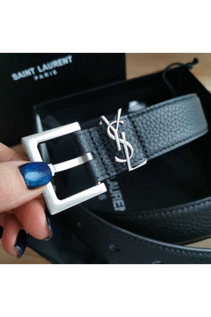 Yves Saint Laurent Кожаный ремень Cassandre (ширина 2 / 3 см)