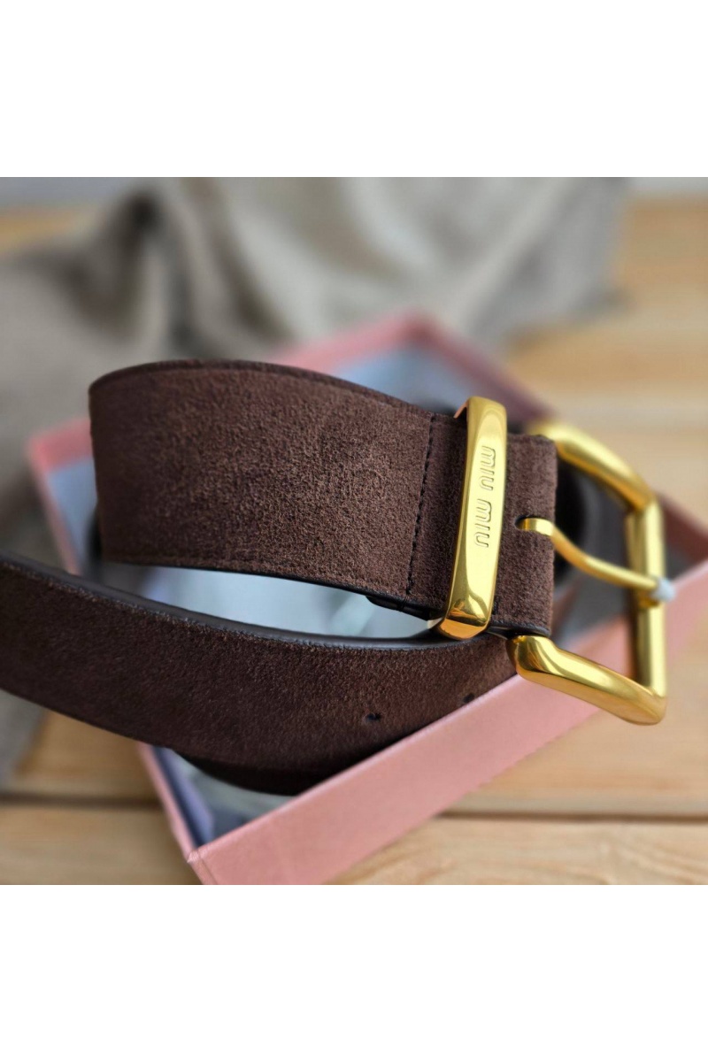 MIU MIU Замшевый ремень  - ширина 5см, длина 85 / 90 см