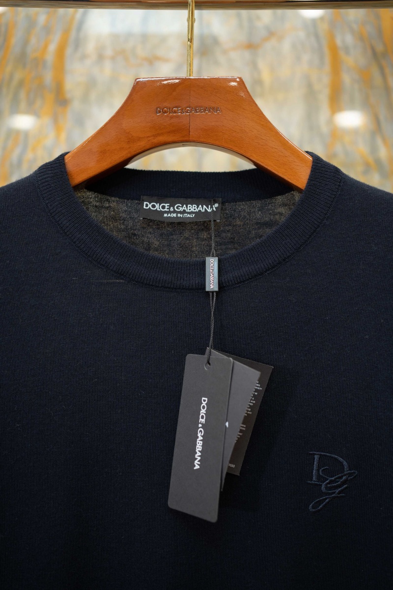 Dоlсе & Gаbbаnа Мужской тёмно-синий джемпер premium