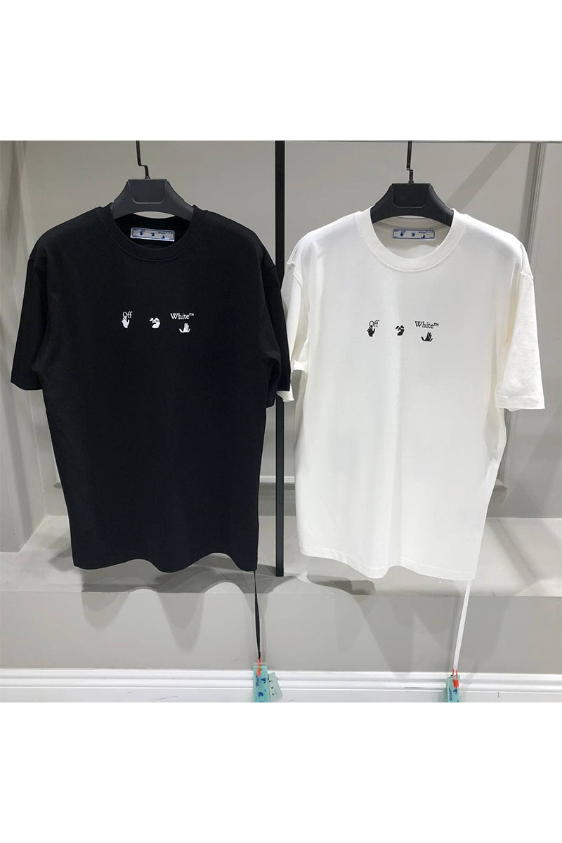 Off-White Белая оверсайз футболка 21SS Black Marker