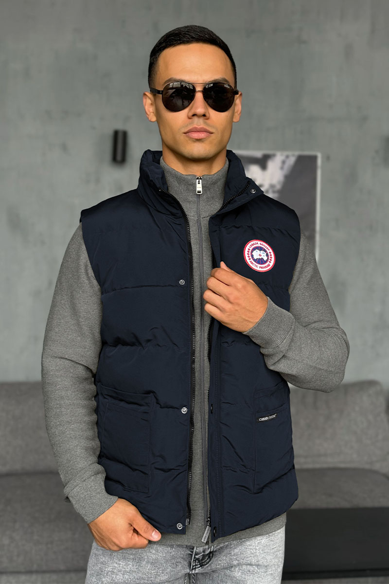 Canada Goose Жилет тёмно-синего цвета logo-patch 
