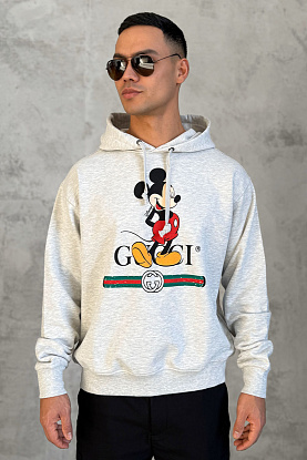 Серое оверсайз худи Disney "Mickey Mouse"