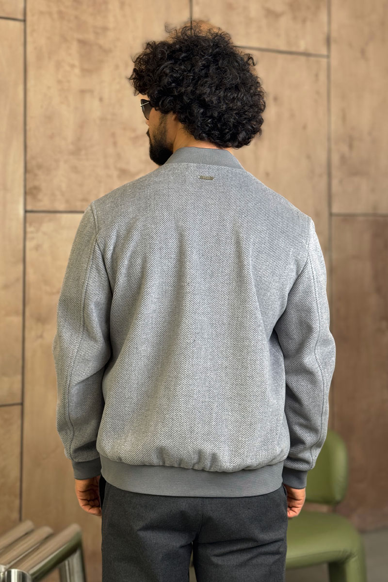 Hugо Воss Мужской бомбер серого цвета