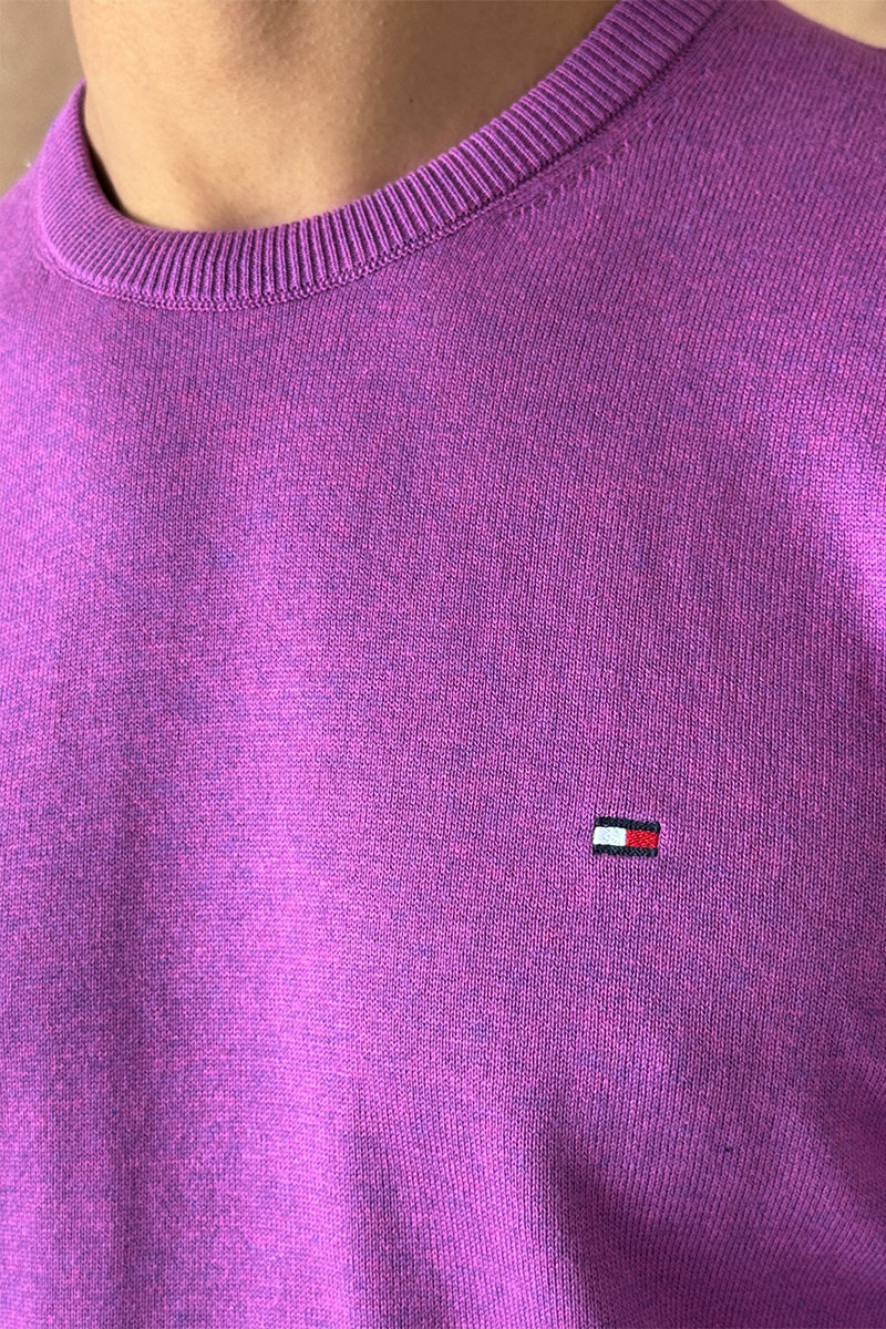 Tommy Hilfiger Мужская кофта фиолетового цвета logo-embroidered