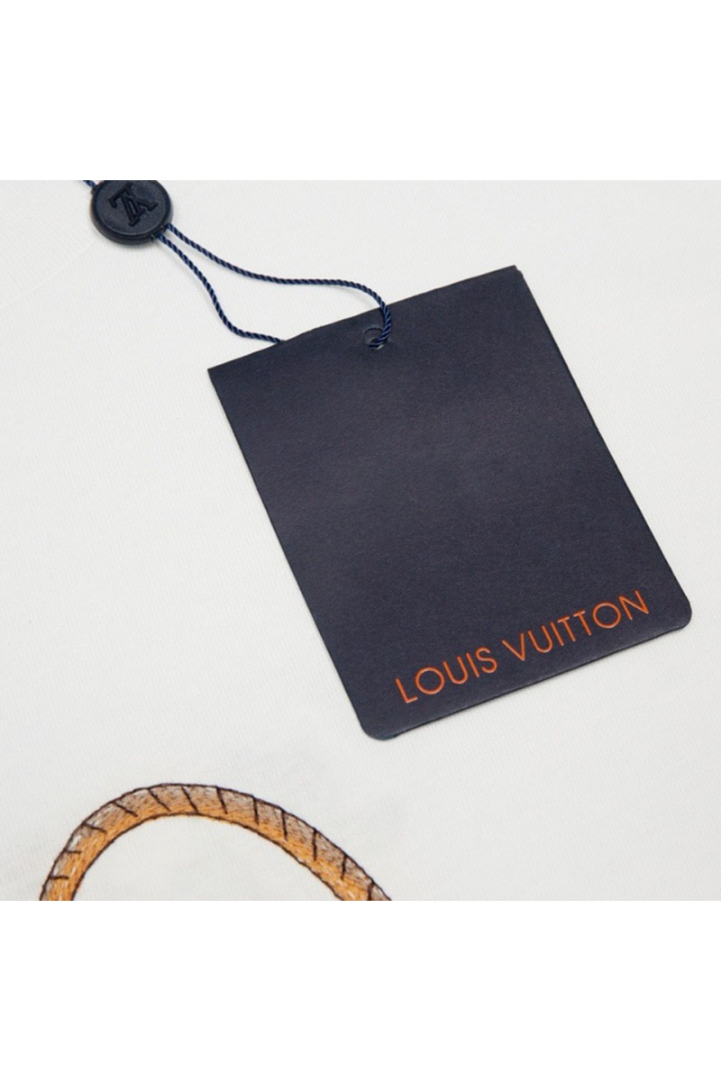 Lоuis Vuittоn Белая оверсайз футболка Premium graphic embroidery