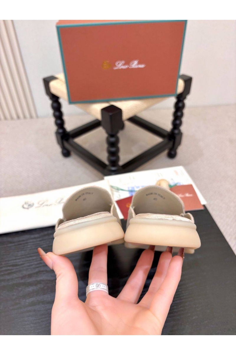 Loro Piana Мужские замшевые шлёпанцы