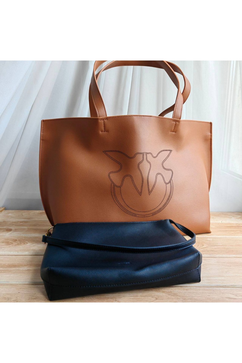  Кожаная женская сумка-шоппер  36x28 см