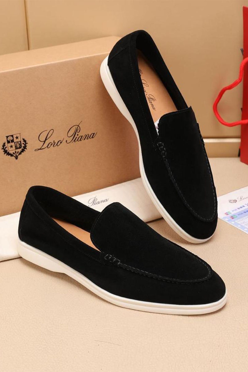 Loro Piana Мужские замшевые лоферы Summer Walk