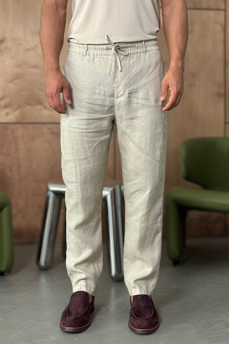 Loro Piana Мужские бежевые брюки 