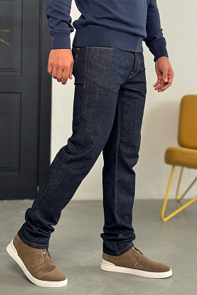 Мужские джинсы тёмно-синего цвета regular fit