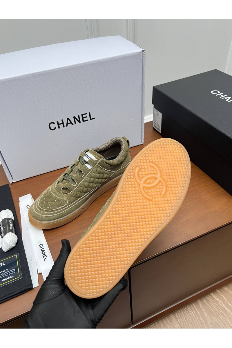 Chаnеl Женские замшевые кроссовки premium