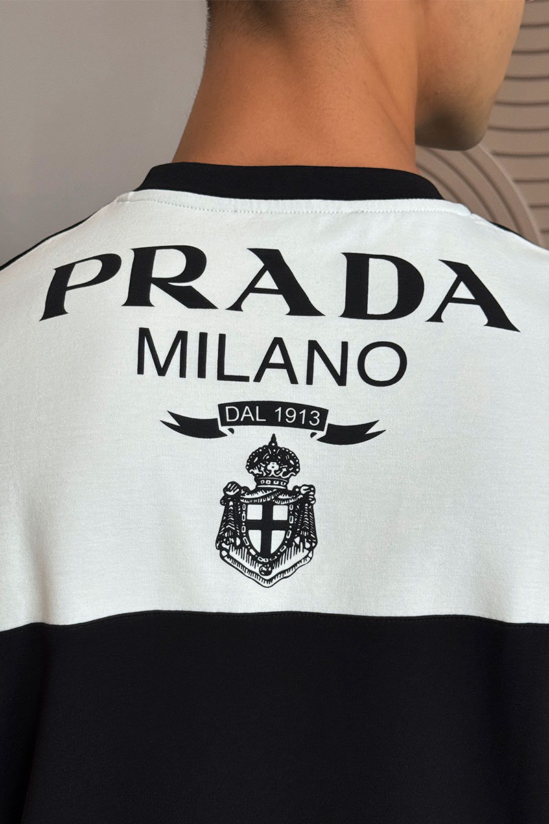 Prada Мужская футболка Milano - Black / White