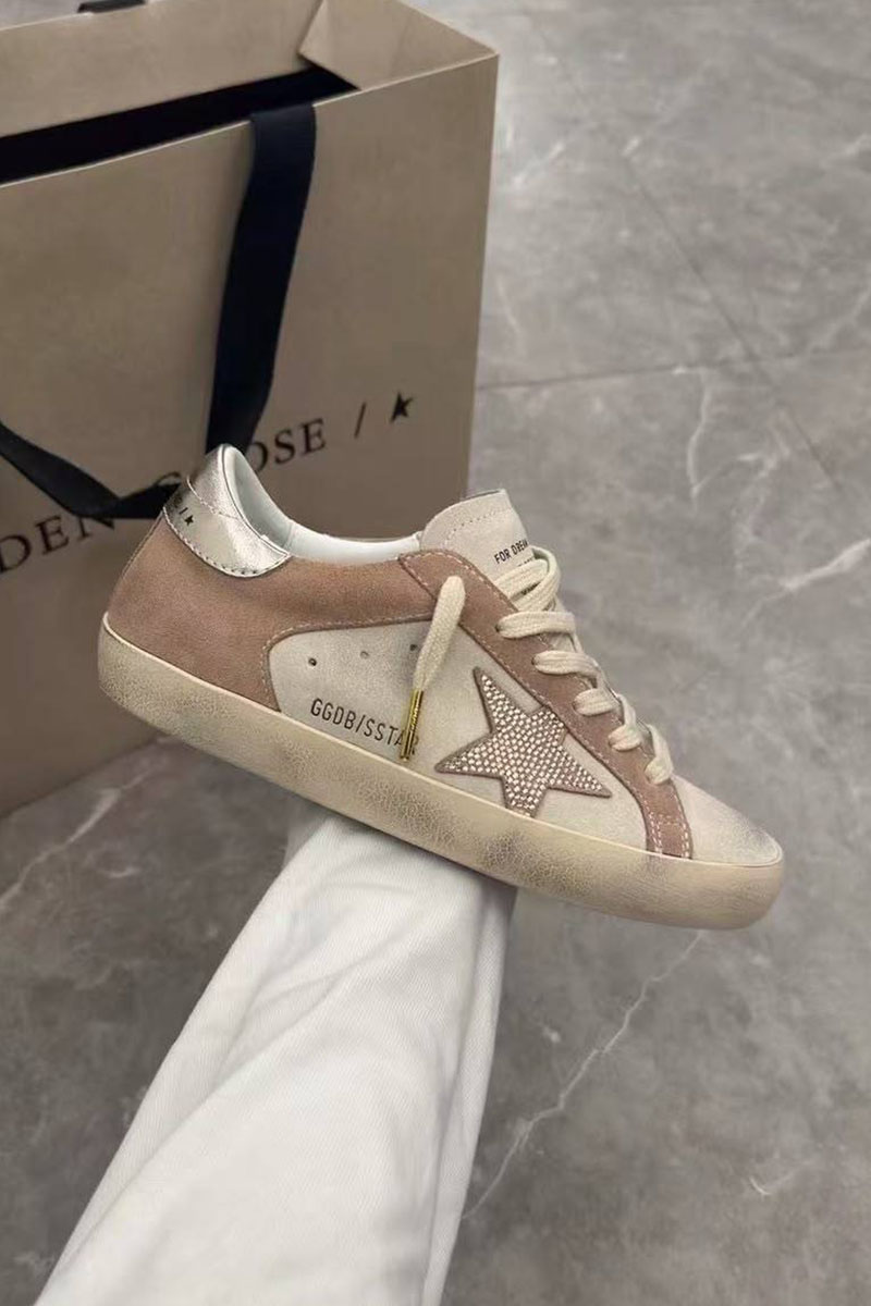 Designer Clothing Женские кожаные кроссовки Golden Goose Super Star premium