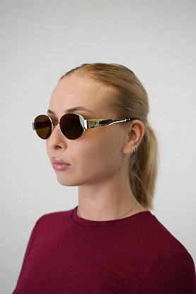 Солнцезащитные очки Triomphe - Brown / Blue / Gold 