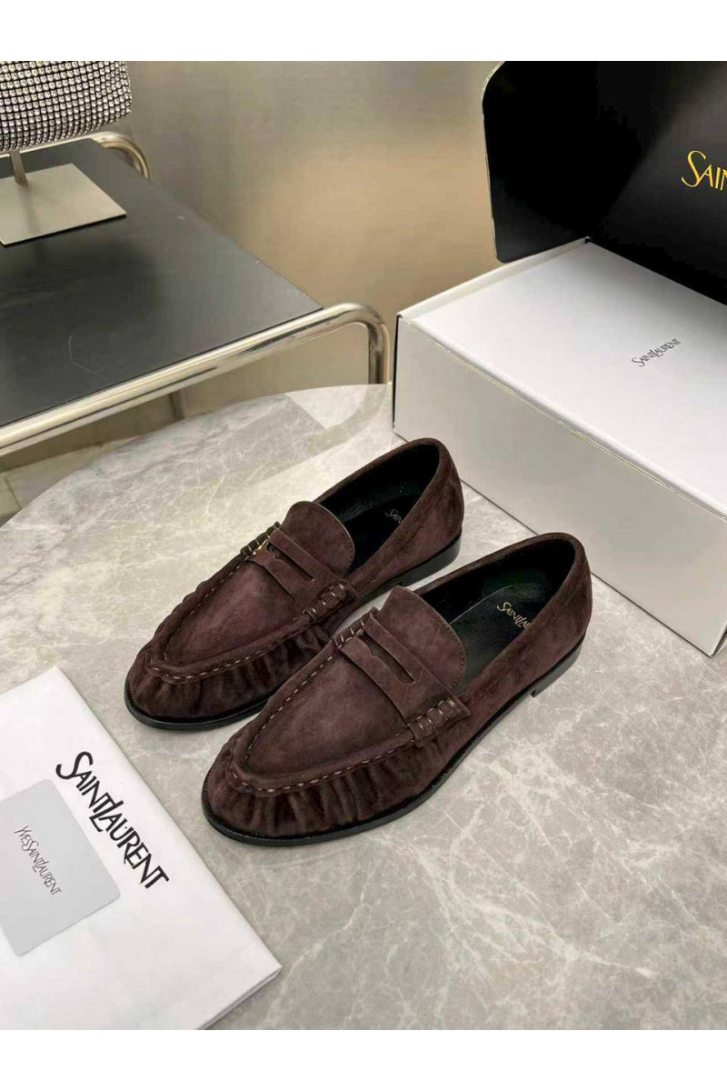 Yves Saint Laurent Женские замшевые лоферы premium