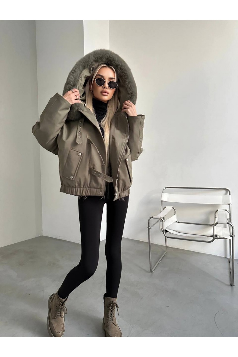 Designer Clothing Женский пуховик с мехом