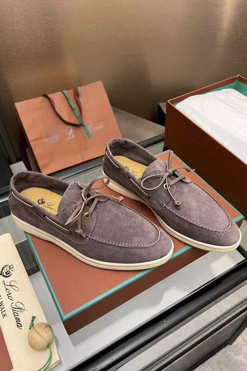 Loro Piana Женские замшевые лоферы premium